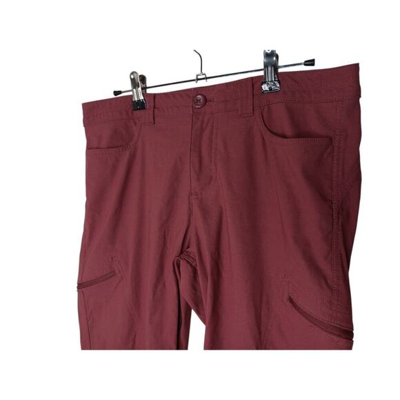 Eddie Bauer First Ascent Women’s Outdoor Hiking Pants Size 6 Burgundy Nylon Span - Picture 4 of 16